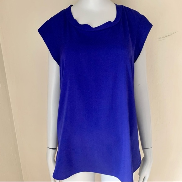 3.1 PHILLIP LIM Silk Round Neck Purple Blouse - Picture 4 of 14